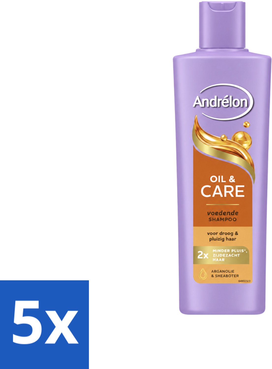 5 x Andrélon – Shampoo – Oil & Care – 250 ml - Voordeelverpakking - 5 stuks