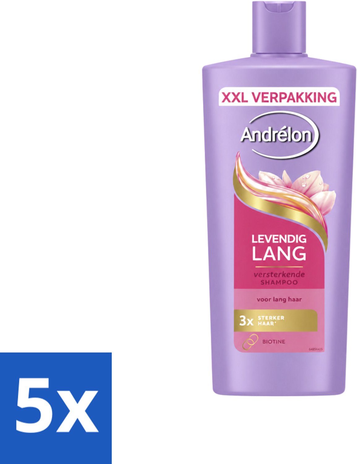 5 x Andrélon – Shampoo – Levendig Lang – 685 ml - Voordeelverpakking - 5 stuks