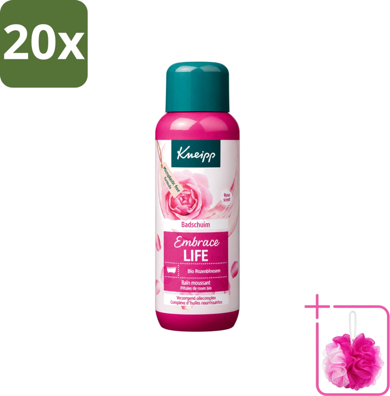20 x Kneipp - Badschuim - Embrace Life - Anti-Aging verzorging - 400 ml - Bulkverpakking - Badshuim - Douchemop - Anti-aging