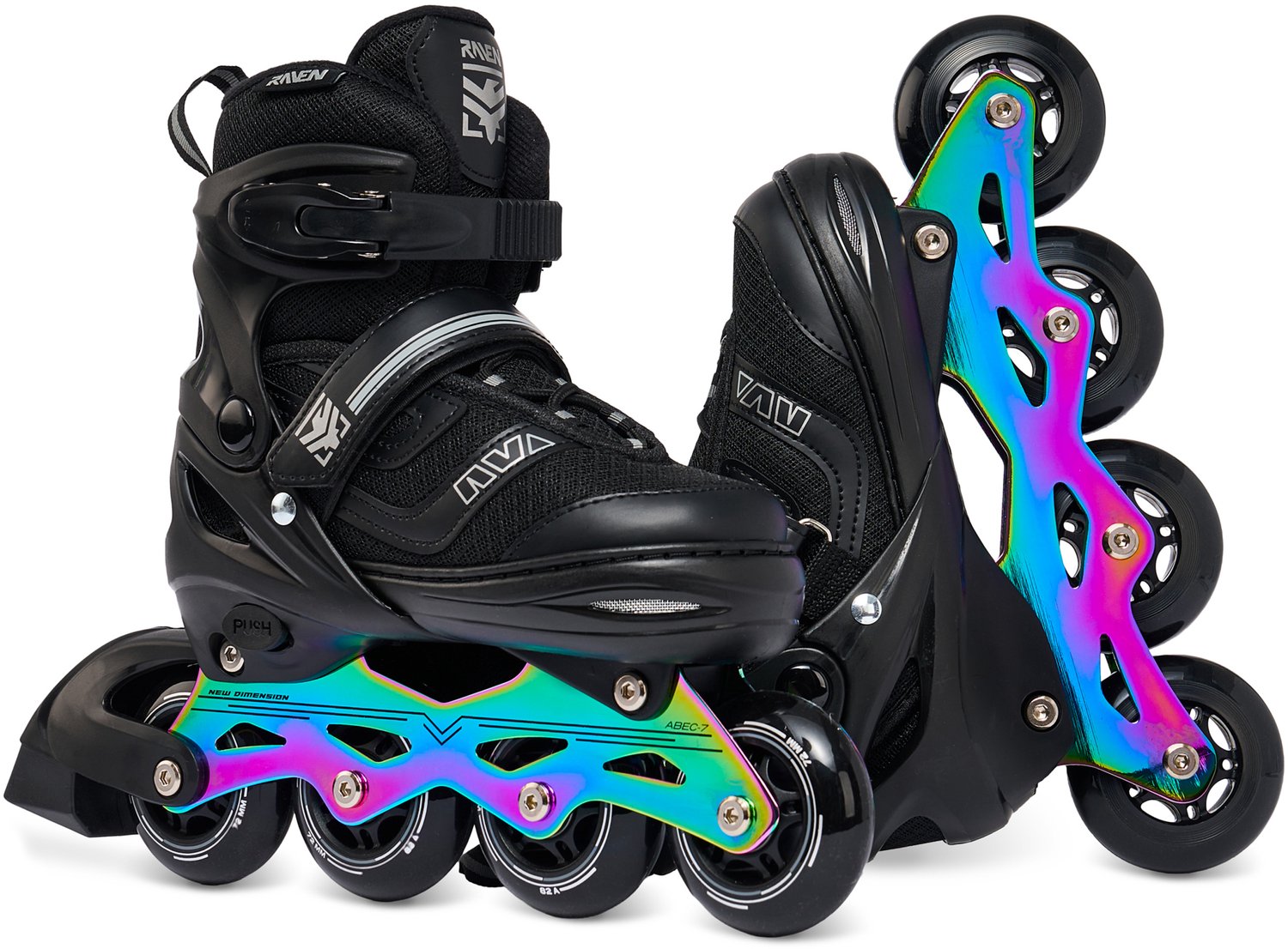 Raven Drill 2-in-1 set: Skeelers en kunstschaatsen /Neo Chrome 34-37 Zwart