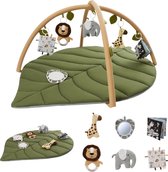 Stena Babygym - Speelkleed Baby met Boog - Jungle+ - 8 Speeltjes - Speelmat - Trendy Design - 0 tot 18 Maanden