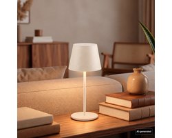 BRILONER Nivo - Tafellamp oplaadbaar - dimbaar - warm wit licht 2.700K - voor binnen en buiten - 20,5 cm