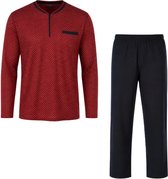 Alimer Heren Pyjama Set - 100% Katoen - Bordeauxrood/Zwart - XXL