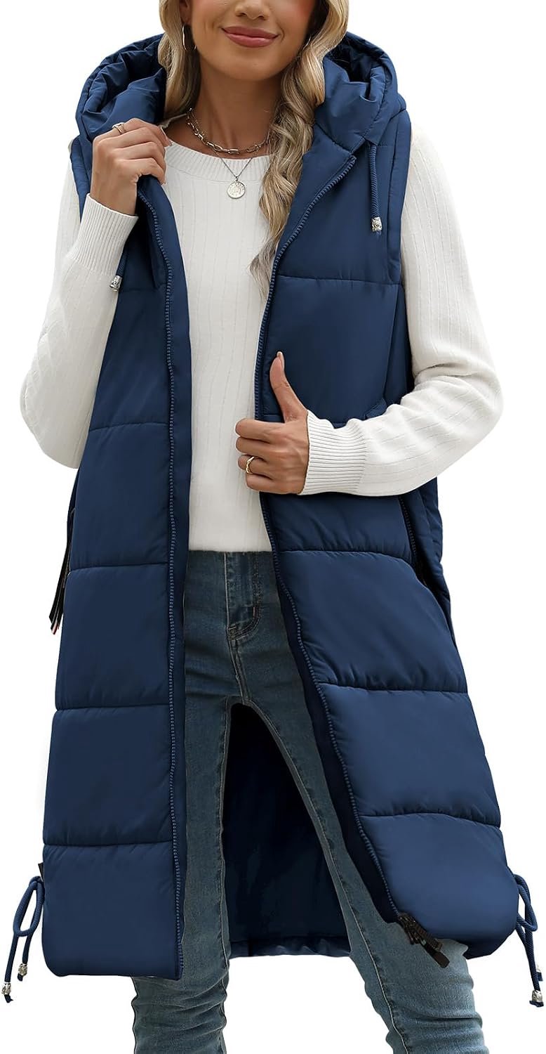 Vest met capuchon, lang model