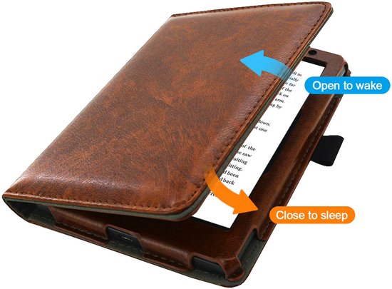imoshion E-reader Hoesje - Geschikt voor Kobo Aura Edition 2 - Luxe Effen Bookcase - Bruin van iMoshion — afbeelding 3