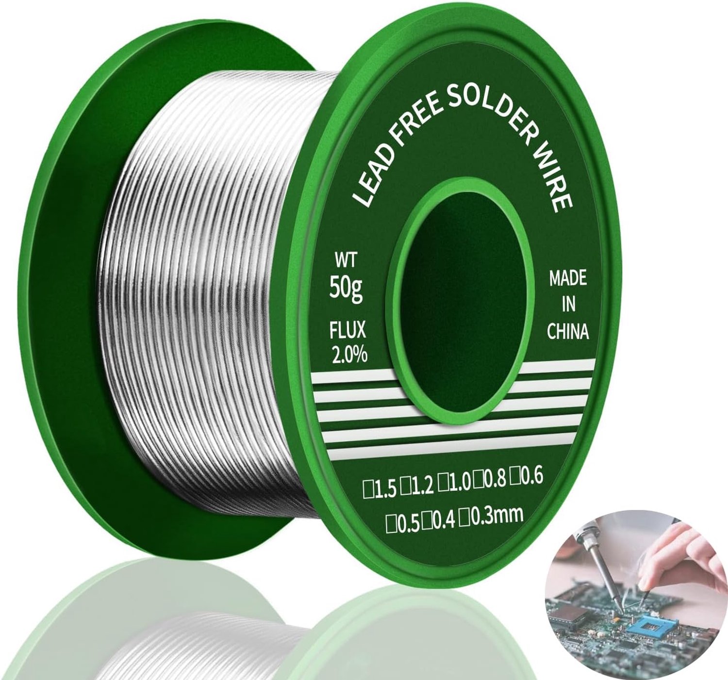 Soldeerdraad 0,8 mm - loodvrij Sn99.3 Cu0.7 - harskern - ideaal voor elektronische reparatie - ServiceTopper