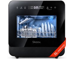 Skoov Vrijstaande mini vaatwasser met waterreservoir - Afwasmachine vrijstaand - Dishwasher -…