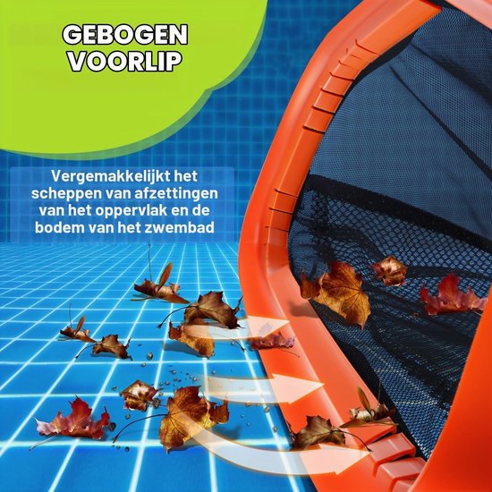 Zwembadschepnet - Aluminium - 44 cm - Voor het Verwijderen van Bladeren en Vuil - Voor Zwembaden en Vijvers — afbeelding 4