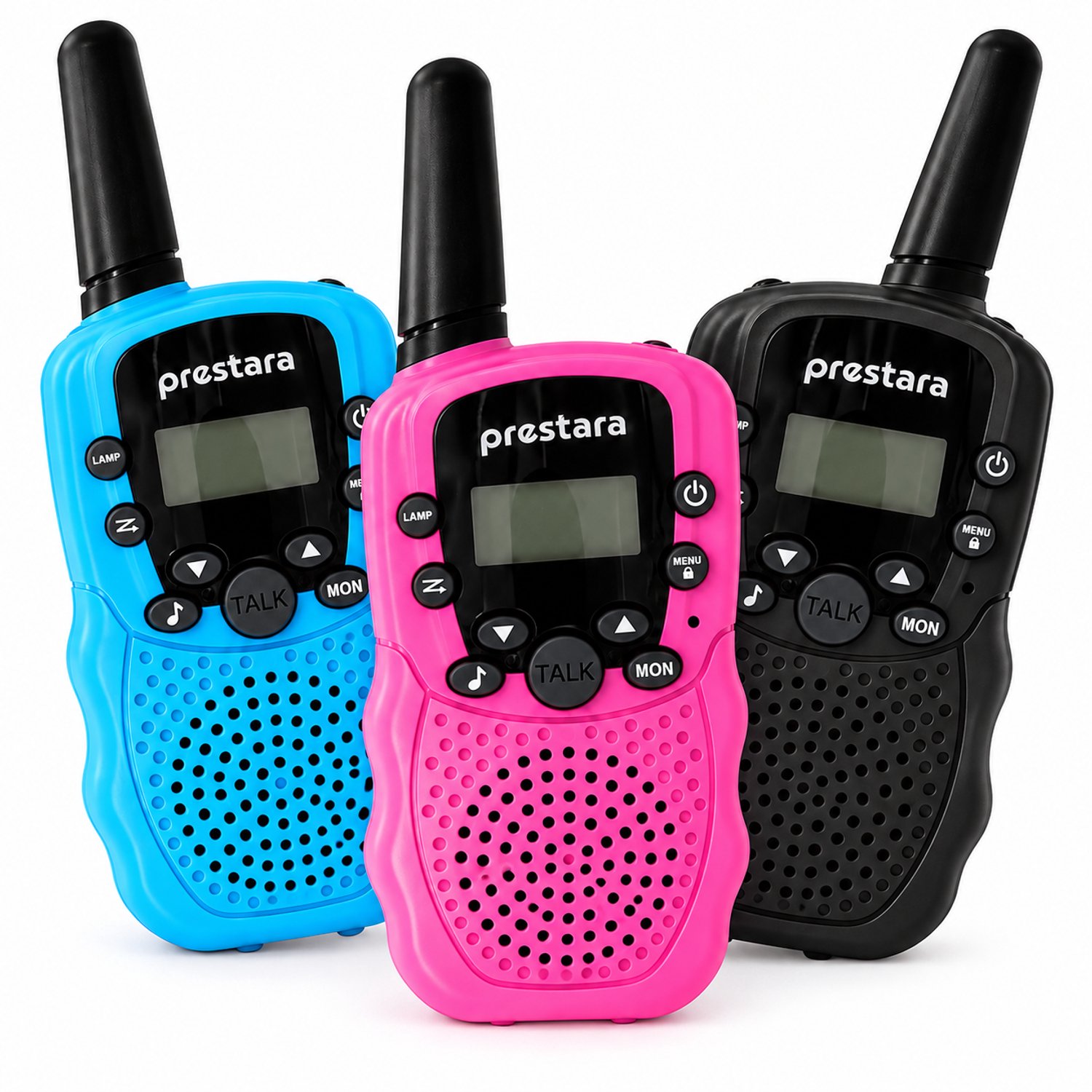 Walkie Talkie Set Oplaadbaar met Zaklamp – Incl. Accu – Voor Kinderen Roze & Blauw & Zwart