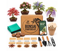 JT Products Bonsai Starters Kit - Inclusief Ebook - Gereedschap - Bonsai Zaden - Pot - Schaar - Bonsai Boompje - Kamerplanten - Kweekset