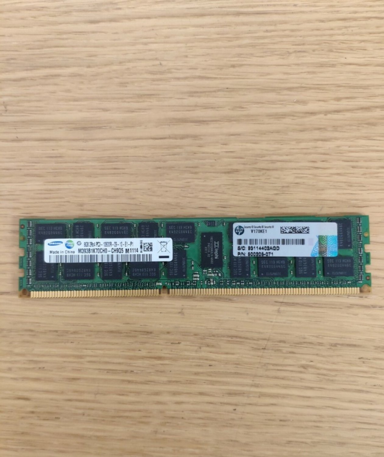Samsung M393B1K70CH0-CH9Q5 - 8GB DDR3 1333MHz ECC Registered DIMM Servergeheugen - PC3-10600R