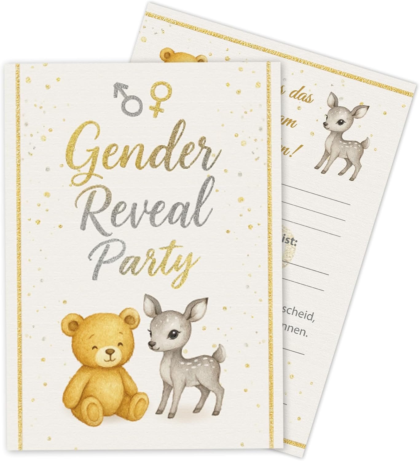 25 Uitnodigingen Gender Reveal Party - Stijlvolle uitnodigingen voor de babyshower: jongen of meisje?