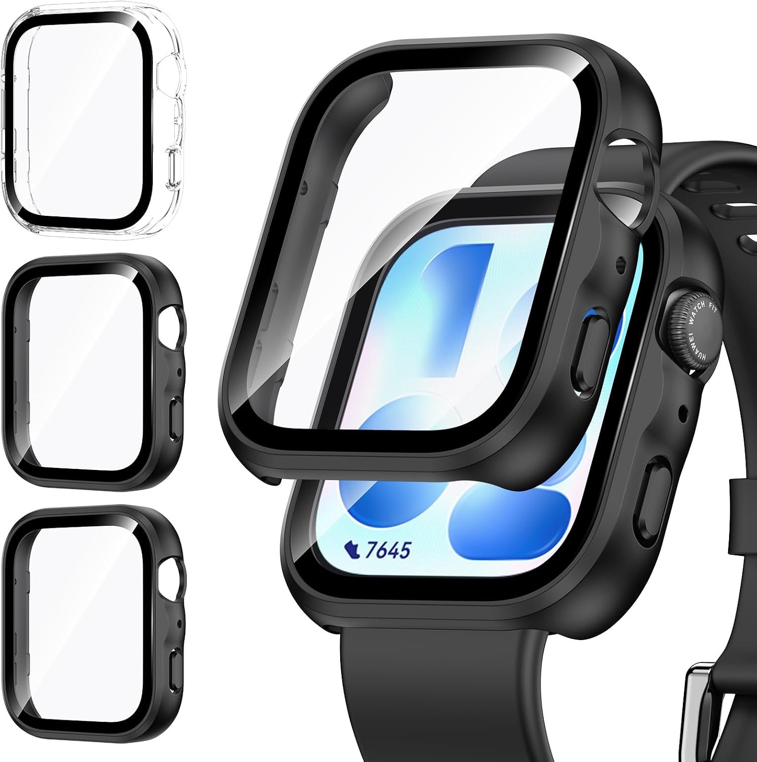 3 hoesjes voor Huawei Watch Fit 5, geschikt voor displaybescherming