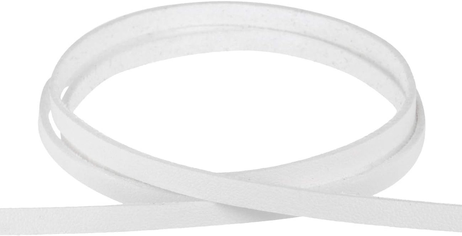 Platte band van imitatieleer - 5 mm breed, 10 meter lang