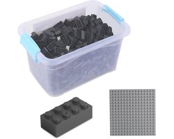 520 stuks, compatibel met alle merken, inclusief doos en basisplaat, donkergrijs