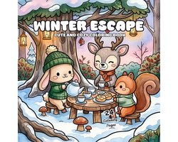 Winter Escape Cozy Coloring Book - Kleurboek Voor Volwassenen - 24 pagina's - Cozy Kleurboek - Cozy Halloween - Spooky -Cozy Coloring - Cozy Europe - Cozy Christmas Coloring - Little Corner - Cozy Friends - Herfst - Cozy Japan - Cozy Coloring Boek