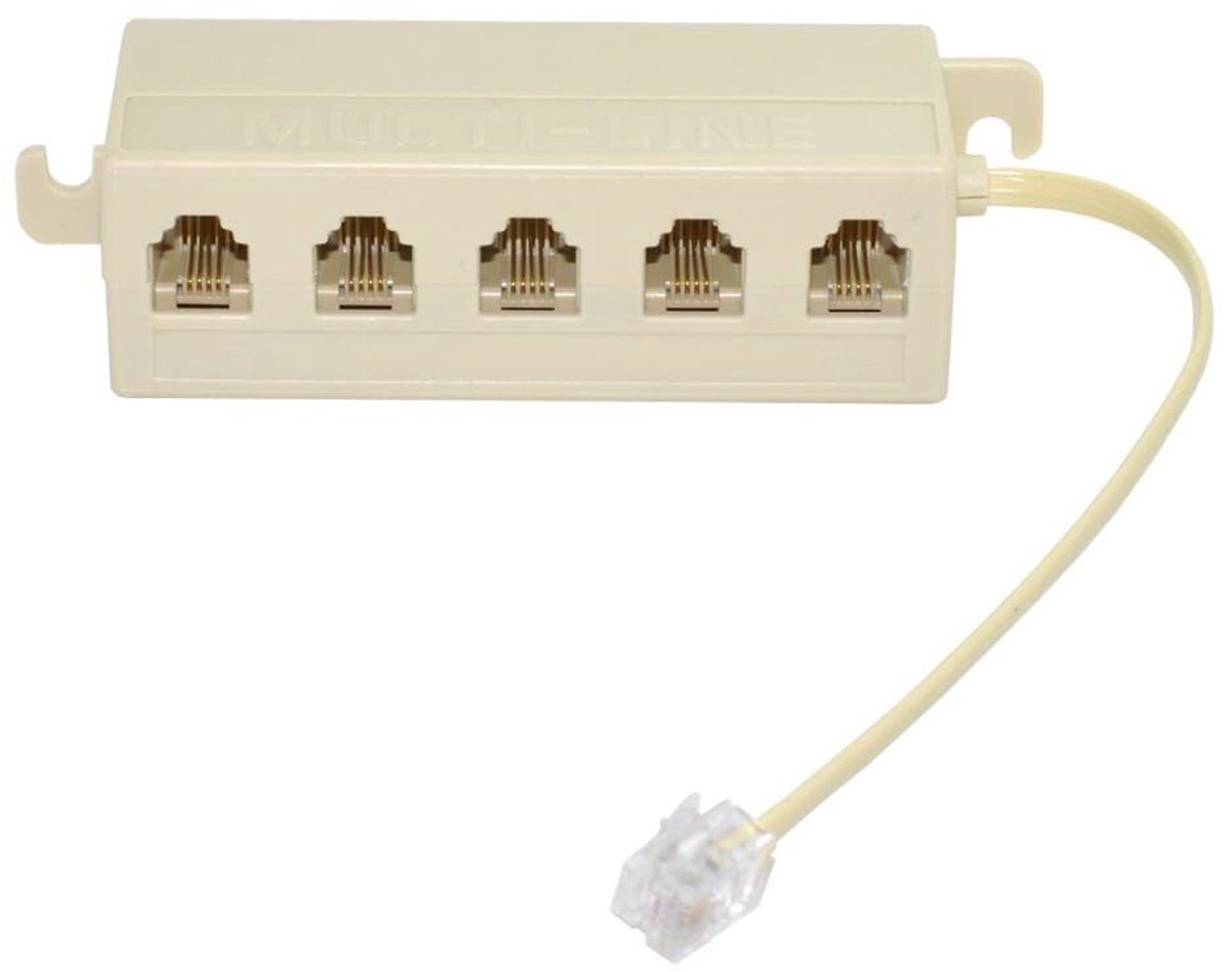 telefoonverdeler 5,5 inch RJ11 6P4C - 5-voudige adapter - verdeelt telefoonlijn - voor vaste telefoons en faxen - Vemera