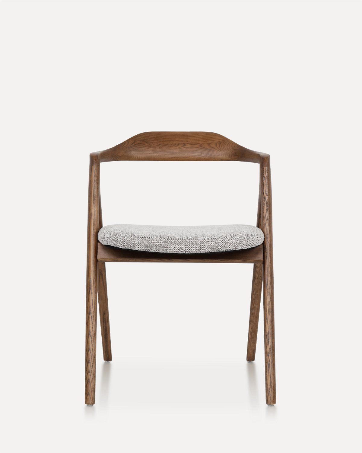 in& out door furniture Houten stoel ,eetkamer stoel ,Walnoten/ Gebroken wit- Set Van Twee