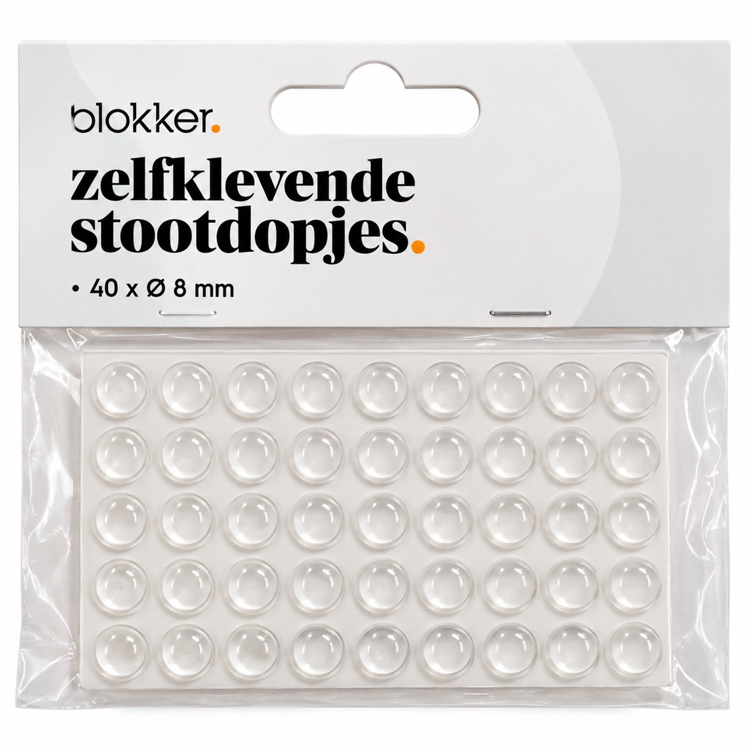 Blokker Zelfklevende Stootdopjes – 40 Stuks – Transparant – Ø 8 mm – Geluiddempende Beschermdopjes voor Meubels, Kastdeuren en Lades