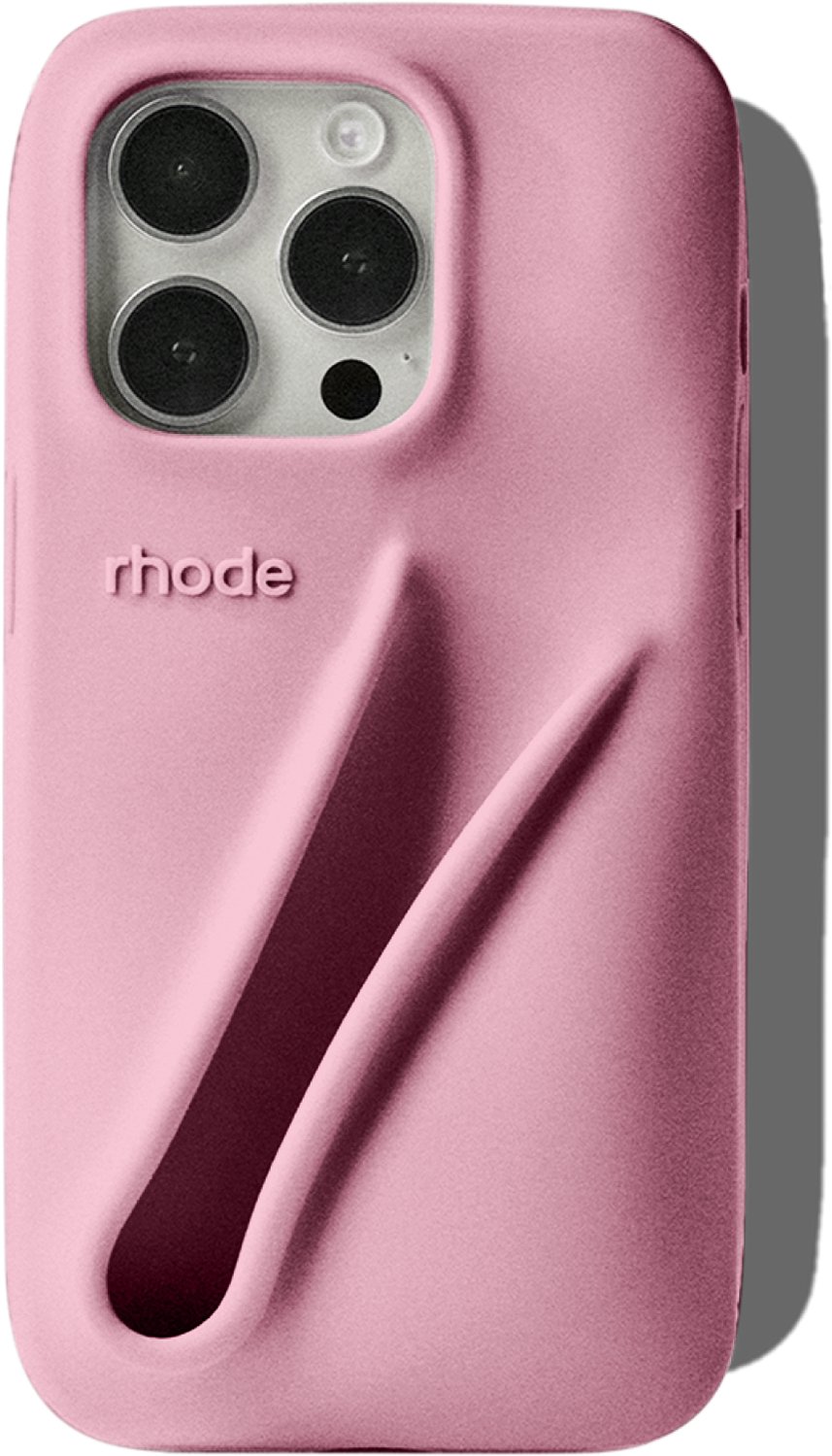 Rhode - Lip Case - Siliconen telefoonhoesje met lip-houder - iPhone 14 Pro - Pretzel