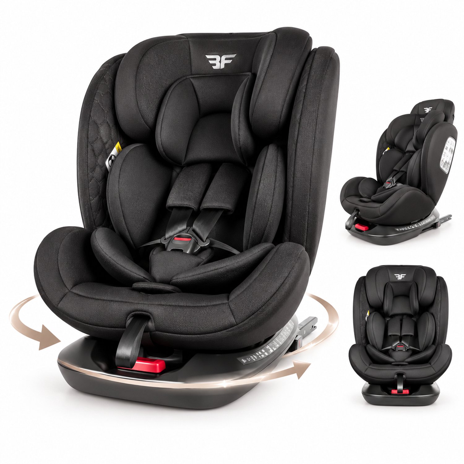 Bebies First Meegroei Autostoel 360º Groep 0/1/2/3 I-Size & Isofix Prestige - Zwart