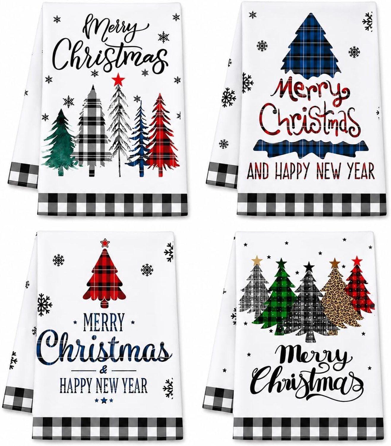 Set van 4 keukendoeken Kerstmis, 60 x 40 cm