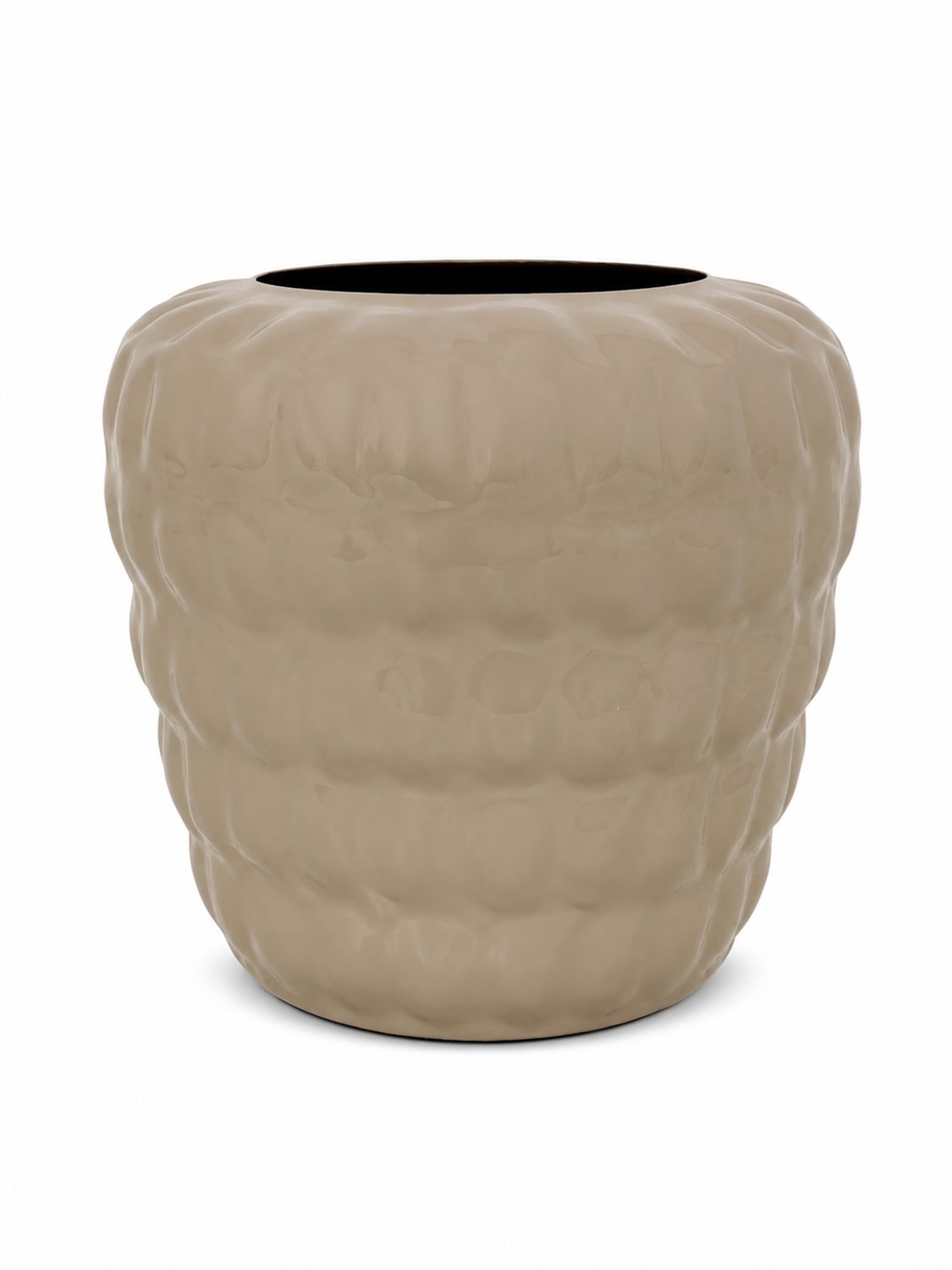 by Mooss - Vaas Ø33 x 32 cm - Caramel - Hoogglans - Modern - Luxe - Design - Glanzend - Stijlvol - Elegant - Chique - Trendy - Decoratief - Woondecoratie