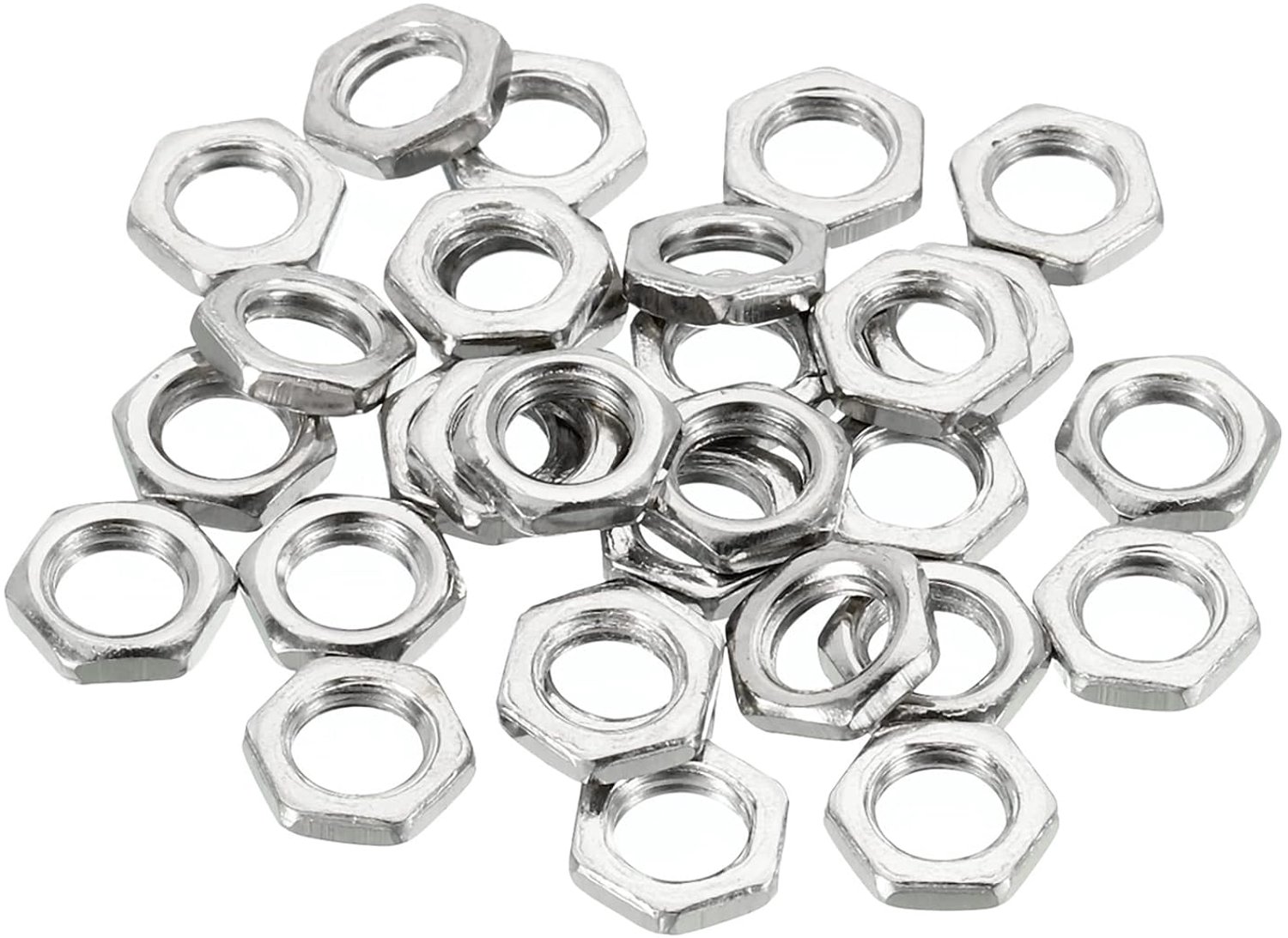 Hex moeren M7 x 1.0 - staal verzinkt - 30 stuks - stevige bevestigingsmiddelen Vemera - Vemera