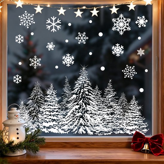 1 stuk-kerst raamstickers- raamstickers-raamstickers kerst-raamstickers ...