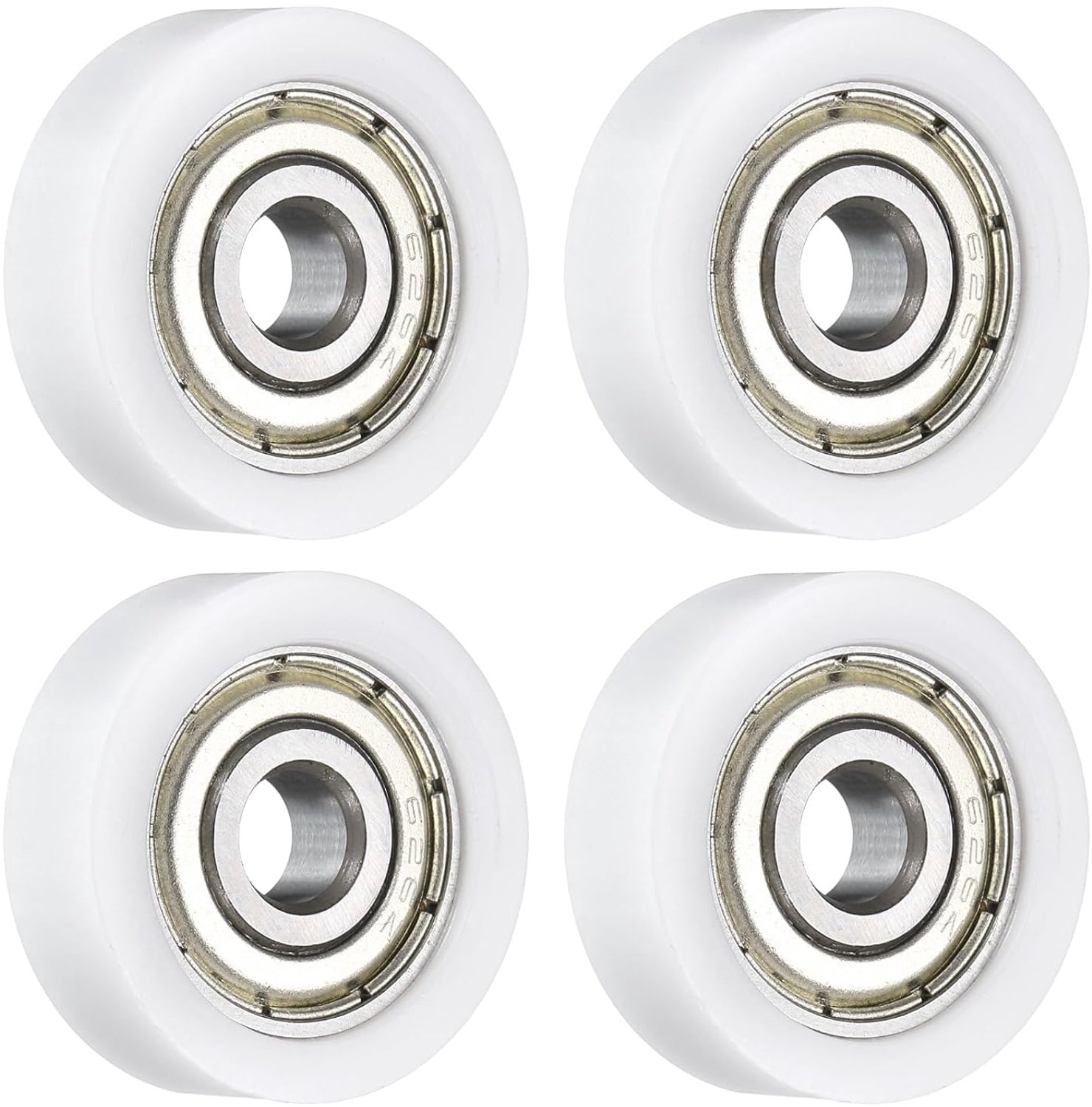 Rollen-Idler-Lagerrolle 6x24x8mm - Wit - Duurzaam POM-materiaal - Vermindert trillingen en geluiden - 4 stuks - m-winkel