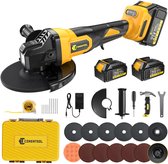 CONENTOOL - 21V Accu Haakse Slijper - 125mm - 1800W - 2x 4000mAh Accu