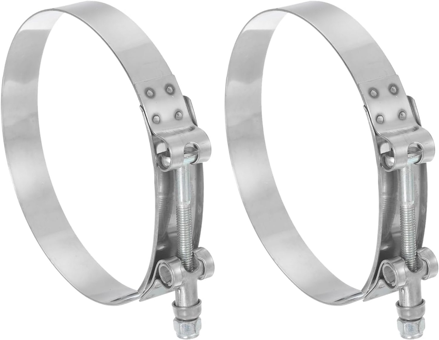 Slangklem T-bolt 114-122 mm - roestvrij staal 201 - 2 stuks - voor inlaatluchtkoeler - ServiceTopper