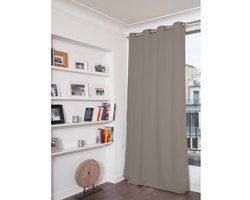 MOONDREAM LumenControl™ Totaal Verduisteringsgordijn | Licht+Zonwering | 100% Ondoorzichtig | EU-fabricaat | Fluweel | Oogjes | Grijs MC740 