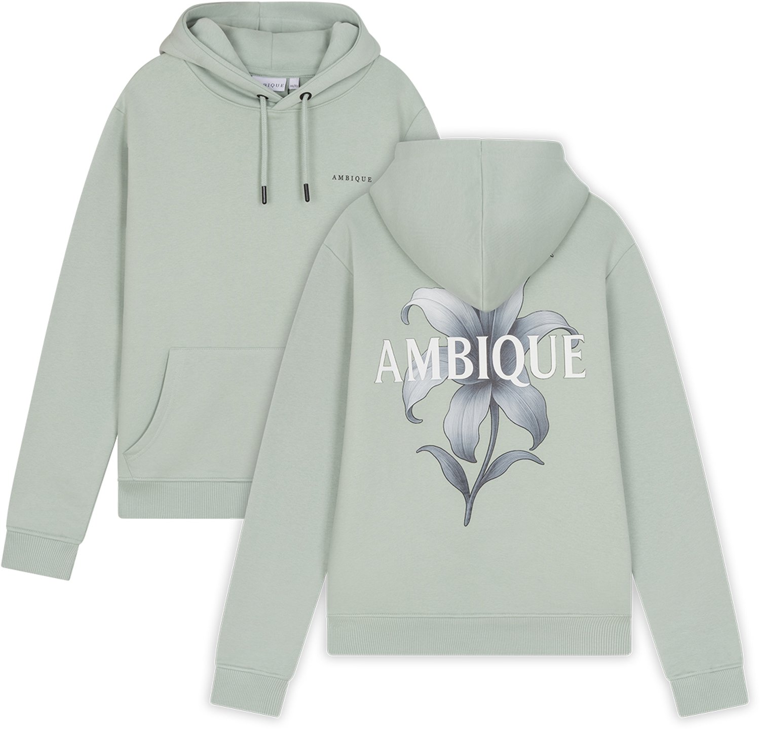 Fabian hoodie - Aqua gray - 182/188