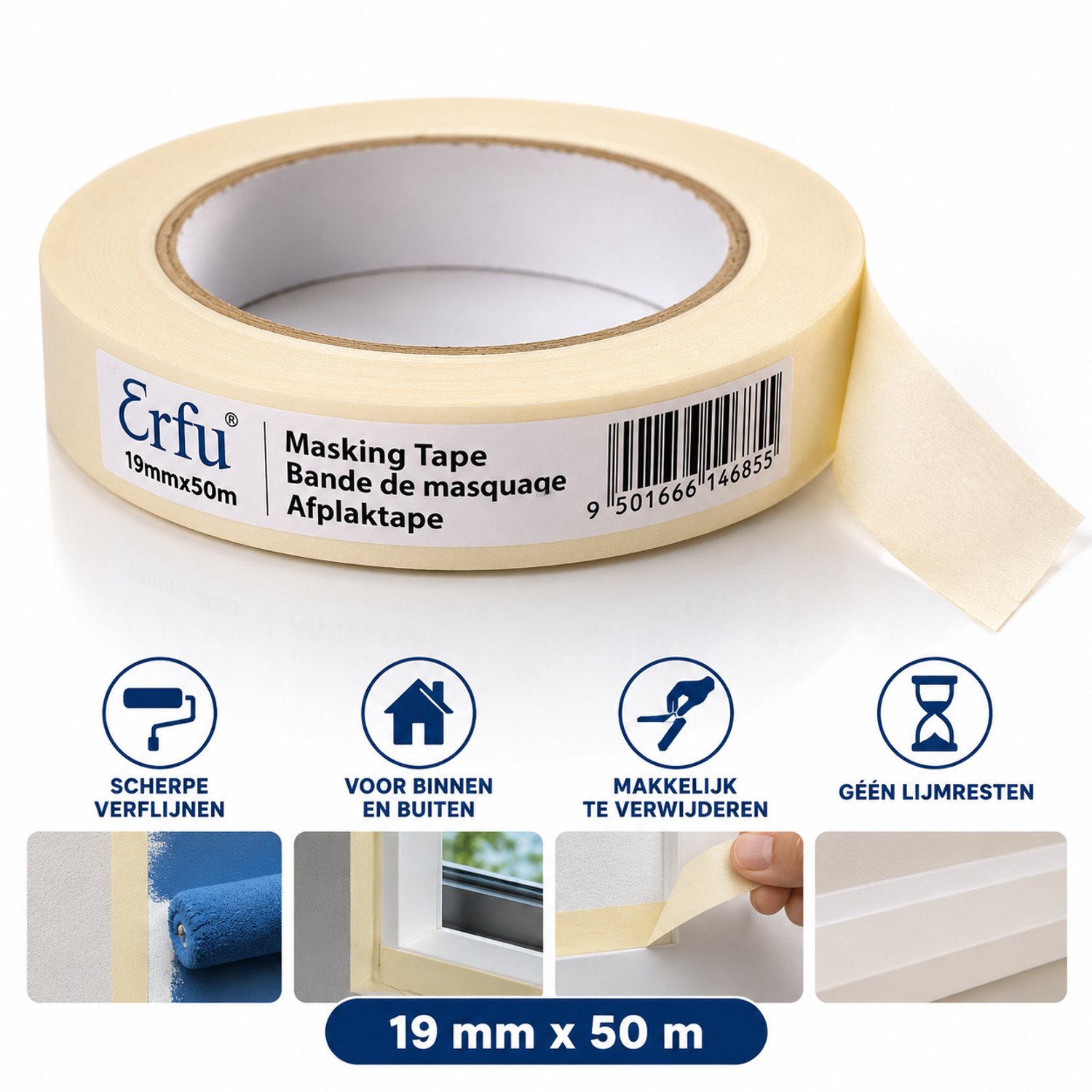 ERFU afplaktape 19MM X 50M