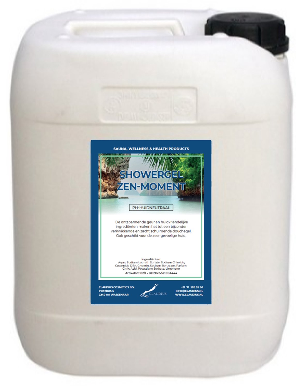Claudius Douchegel Zen Moment 10 liter - showergel - navulling - voordeelverpakking