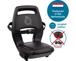 Qibbel Junior 6+ Fietsstoeltje Achter Bagagedrager bevestiging - Quick Connect - Longtail edition - Midnight Black - exclusief voetbeschermingsplaten en voetsteunen