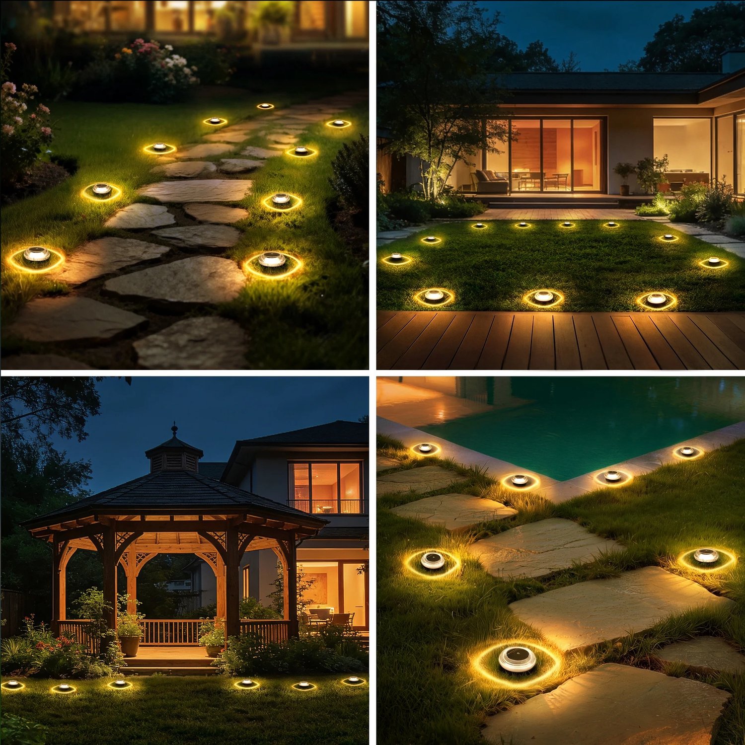 Marqs Tuinverlichting op zonne energie - Buitenverlichting zonneenergie - Grondspot - Oprit - Tuin - 12 Stuks - Waterdicht