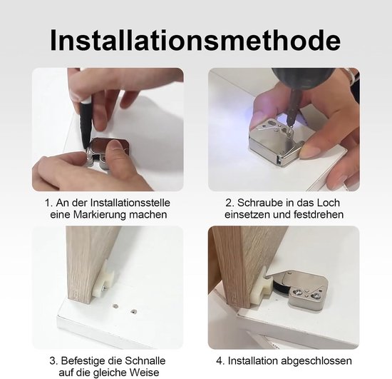 6 Mini-schuifsluiters voor kasten — afbeelding 4
