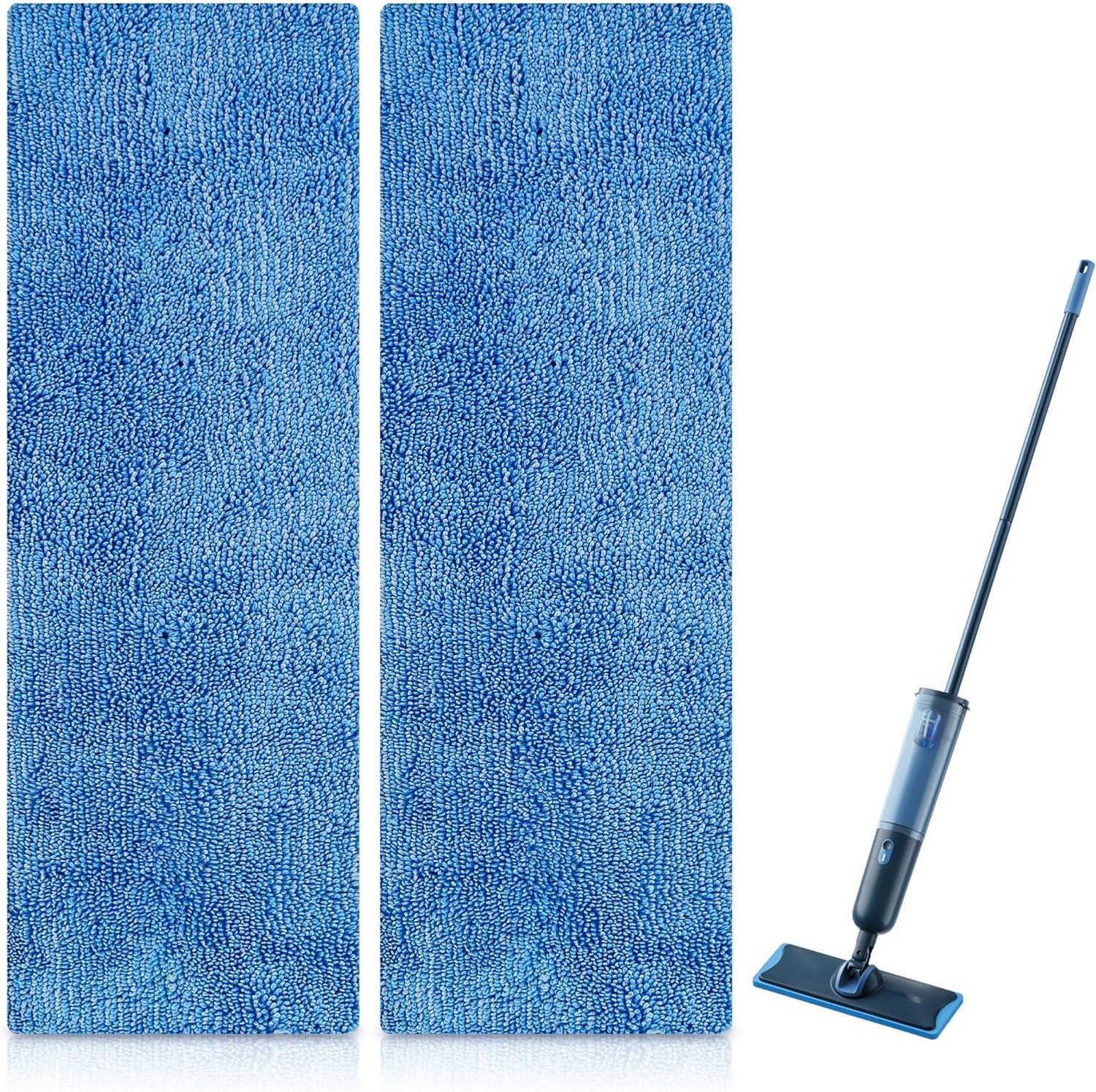 Vervangende Dweildoeken - 2 stuks - Herbruikbare Vervangende Dweilpads Geschikt voor Philips OneUp 3000 & 5000 Series Mop - wasbare microvezel reinigingspads accessoires - Microvezel Mop Vulling