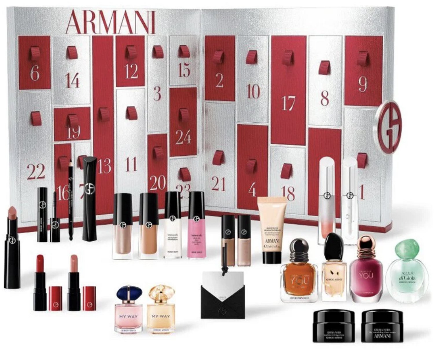 Luxe Armani Adventskalender - Make-Up - Cosmetica - Mini parfum - Voor Haar - Kerstcadeau - Aftelkalender - Feestdagen - Geschenk