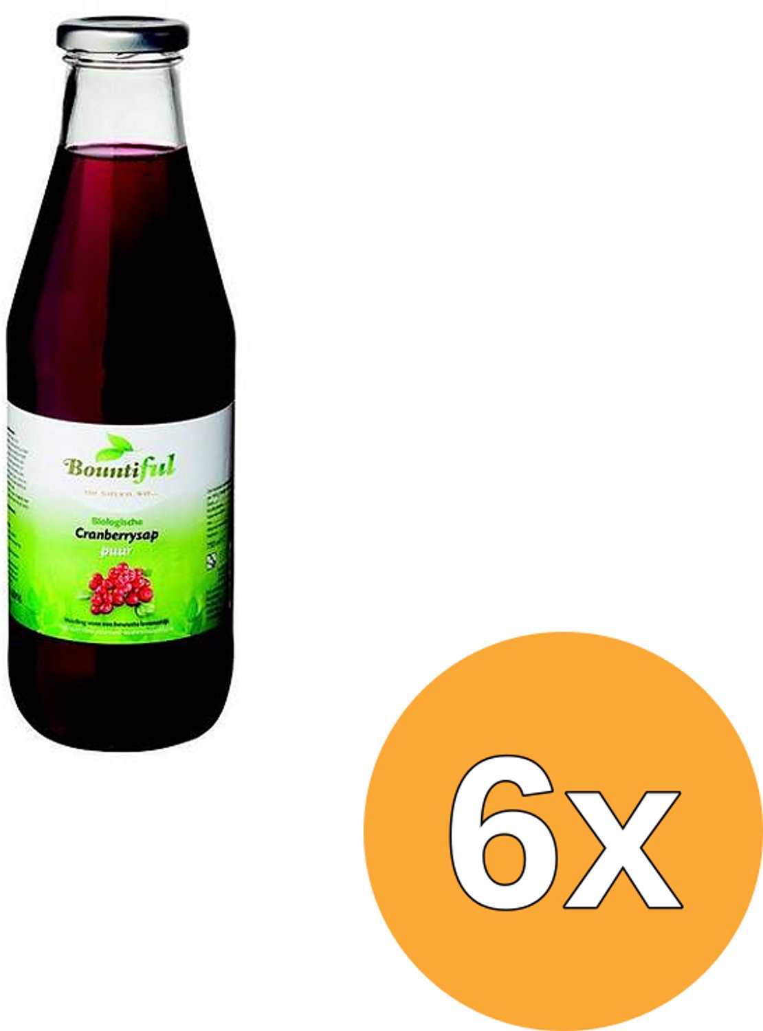 6x Bountiful Cranberrysap bio (750 ml)