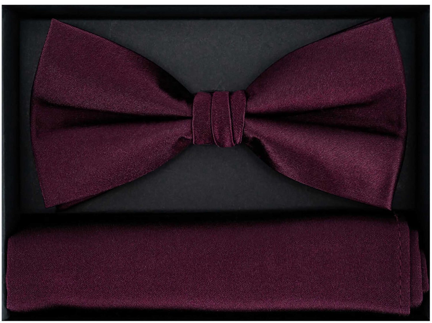 LINDENMANN heren set strikje met pochet - bordeaux