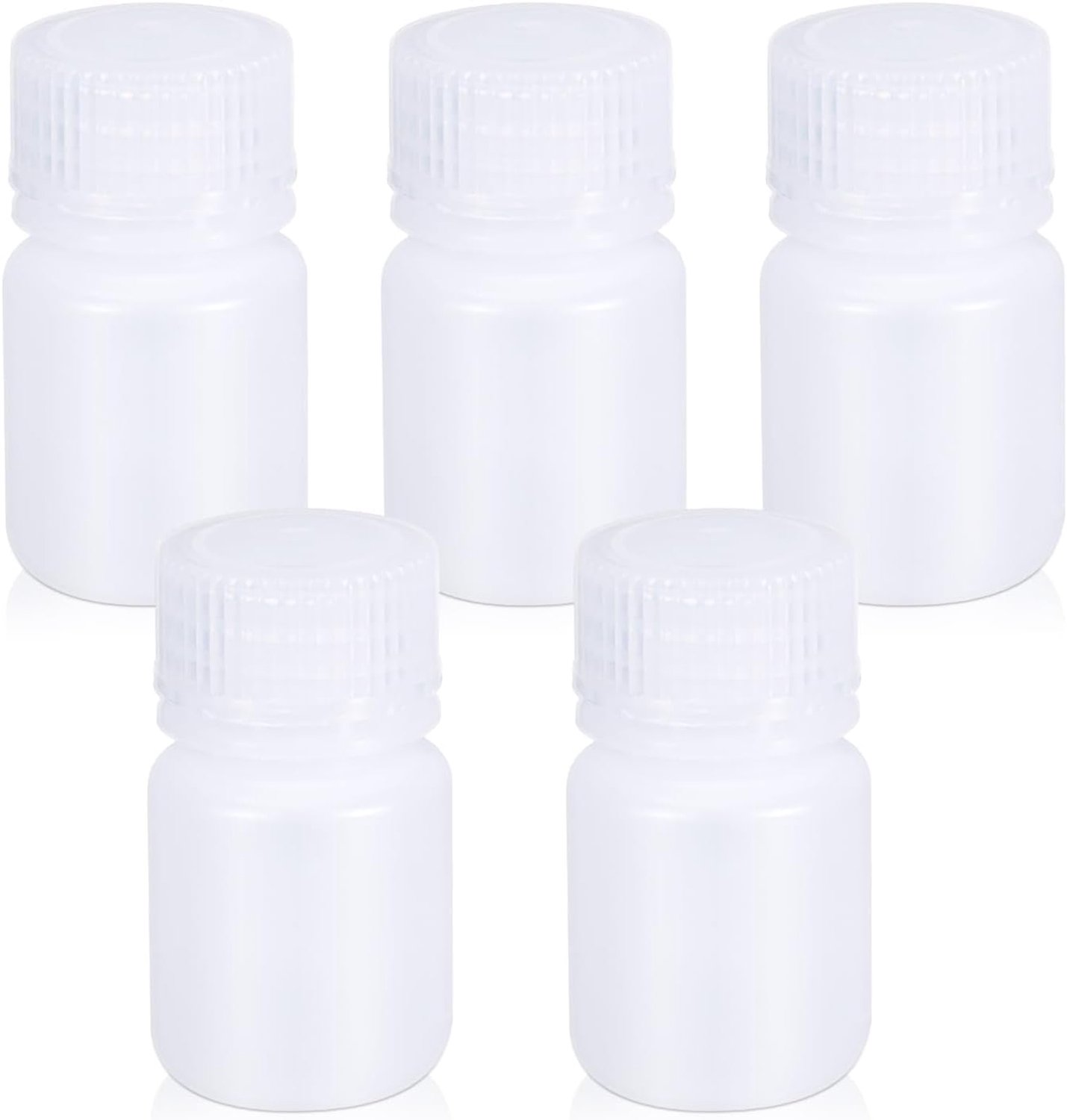 Plastic brede mondfles 30 ml - HDPE materiaal - lekdicht - ideaal voor laboratoriumgebruik - ShopVlot