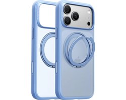 TORRAS Hoesje Geschikt voor Apple iPhone 18 Pro Max - UPro Ostand O1 Guardian - Compatibel met MagSafe / Qi2 - Back Cover met Magneet - 360° Draaibare Ring Standaard - Blauw