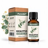 PureOil – Eucalyptus Etherische Olie – 15ml – 100% Puur, Natuurlijk & Vegan – Eucalyptusolie Voor Haar | Huid | Gezicht | Scalp | Diffuser | Aromatherapie | Saunsa | Geurolie - Incl. Ebook