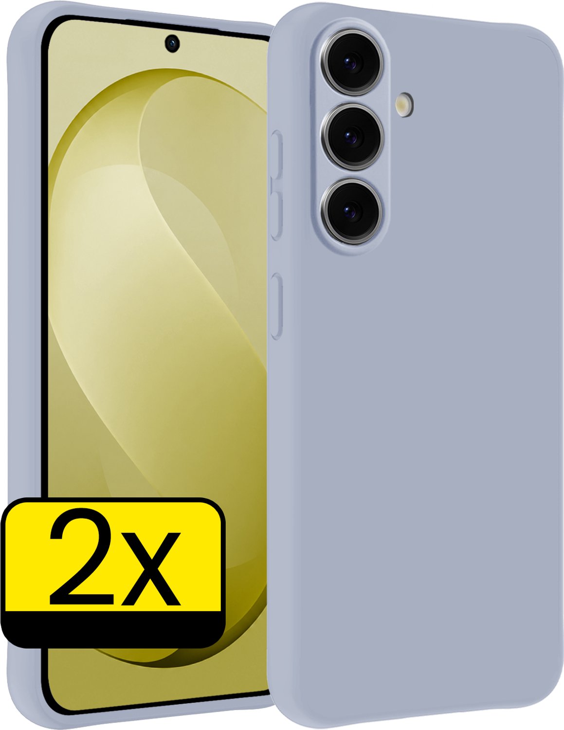Hoesje - 2 Stuks - Geschikt voor Samsung Galaxy S26 FE - Sterk & Shockproof - Case Siliconen - Back Cover - Telefoon Hoes - Telefoonhoesjes - Lila