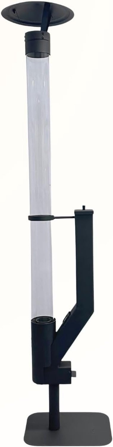 QEVA Pelletkachel - Pelletkachel Vrijstaand - Houtkachel - Zwart - 30cm x 40cm x 183cm