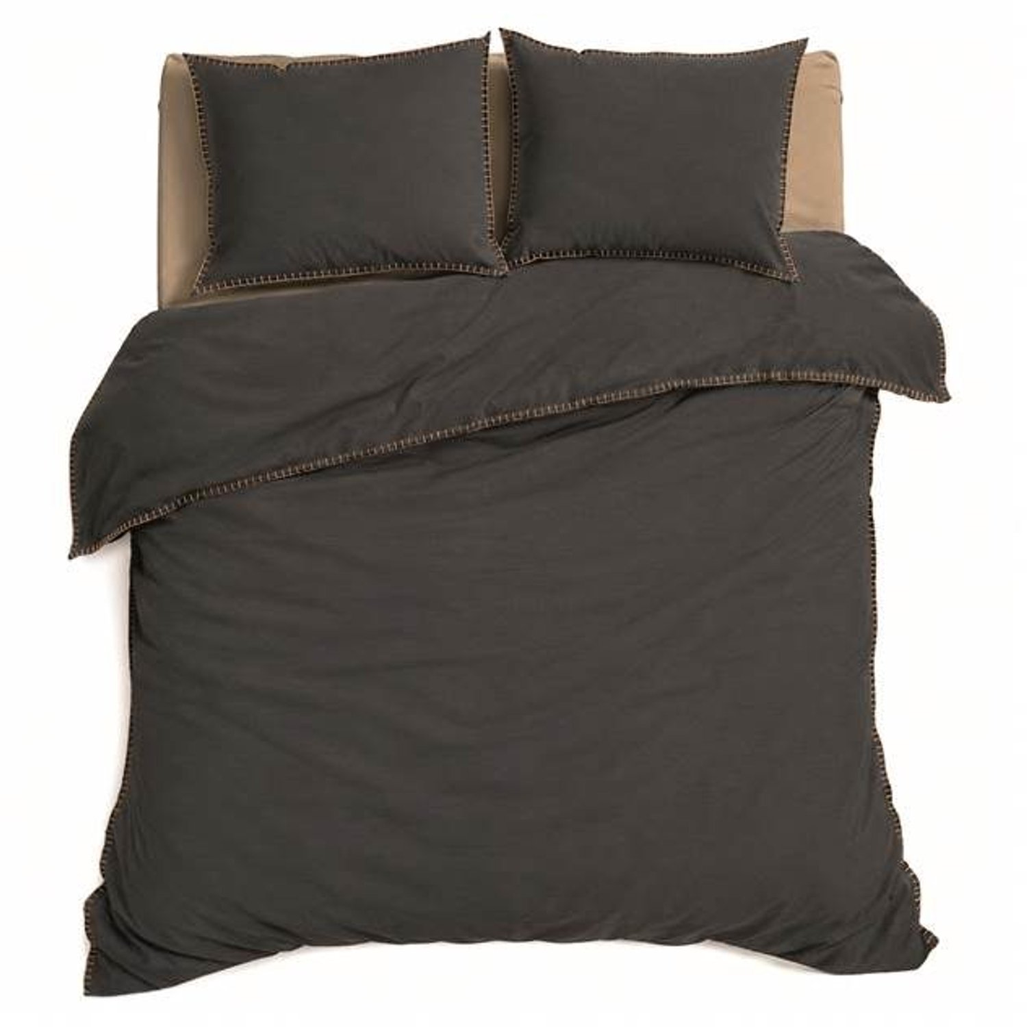 Romanette Visconti Dekbedovertrek - Lits-jumeaux - 240x200/220 cm - Antra/Camel
