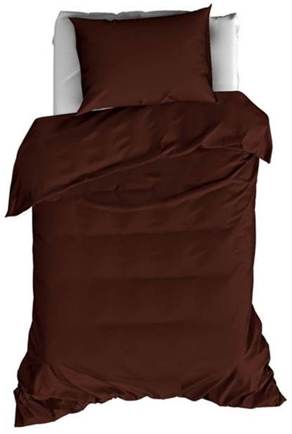 De Witte Lietaer Olivia Dekbedovertrek - Eenpersoons - 140x200/220 cm - Espresso